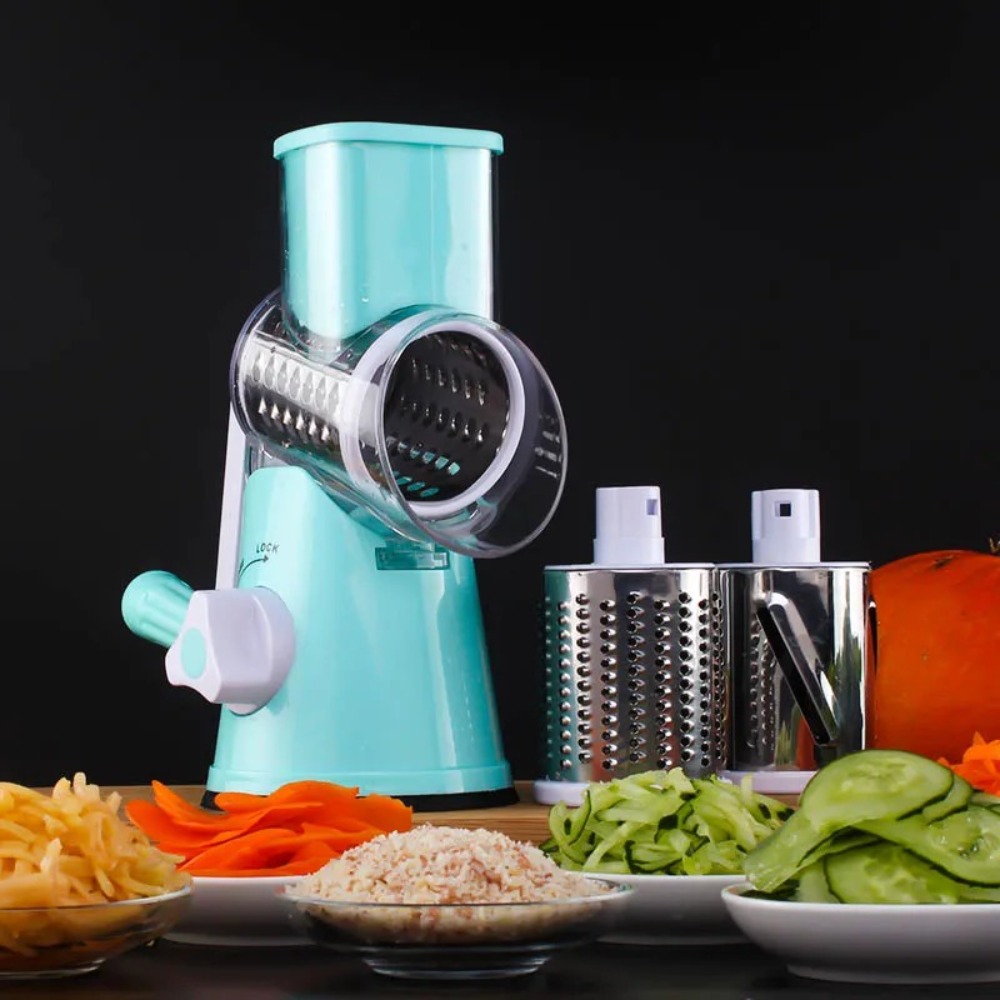 Kitchen Gadgets Vegetable Chopper - 3-in-1 affettatrice rotativa per alimenti tritatutto