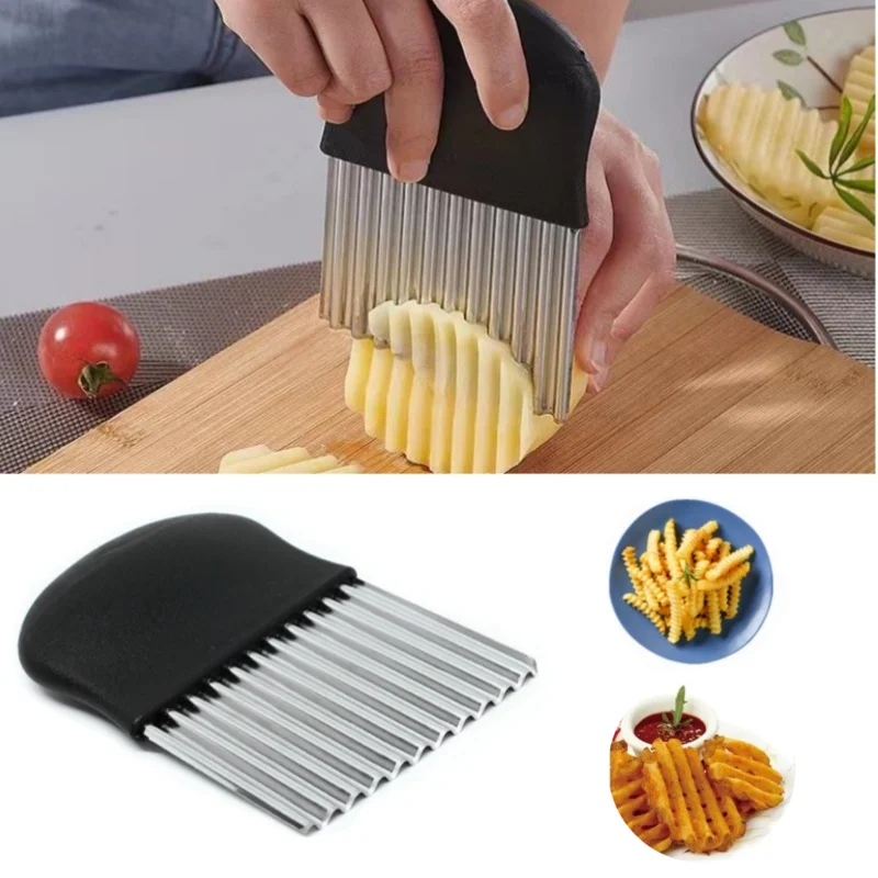 Kitchen Gadgets Vegetable Chopper - Affettatrice per patatine in acciaio inossidabile