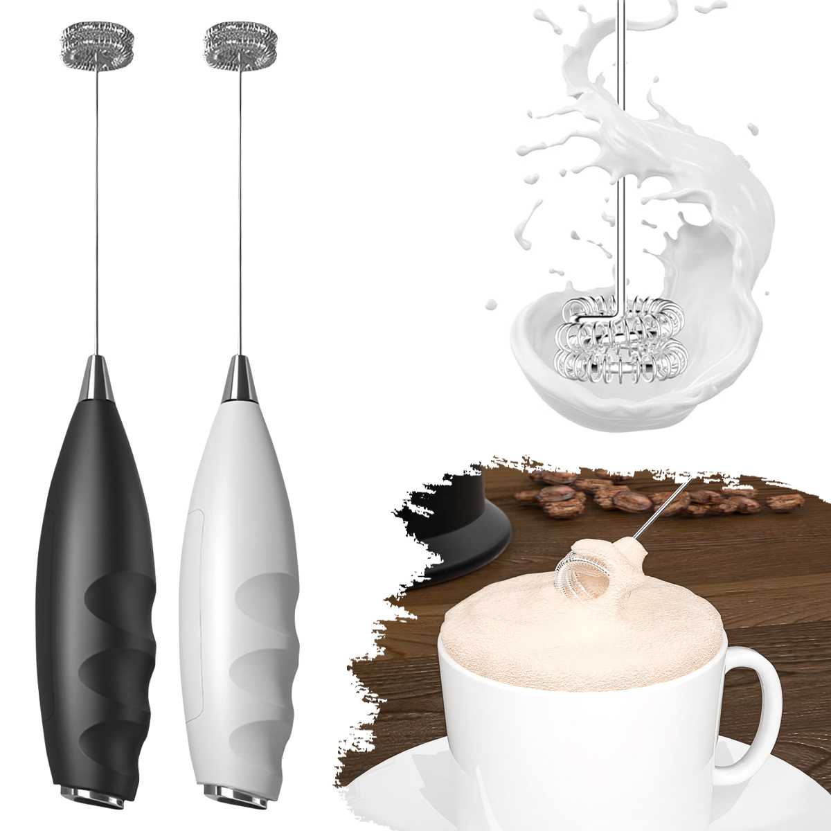 Kitchen Gadgets And Appliances - Montalatte Elettrico per Caffè, Frullino Elettrico