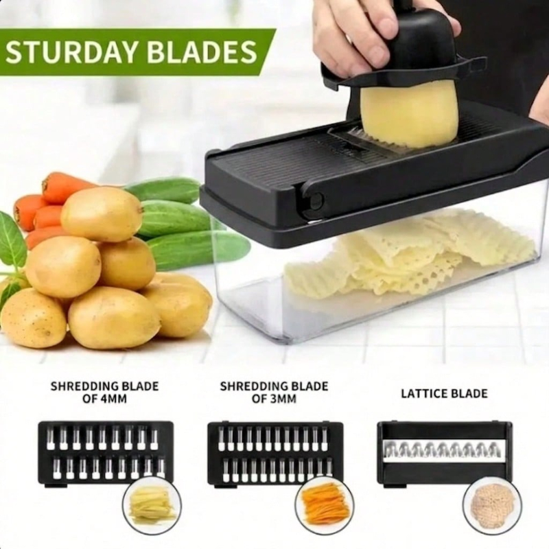 Tagliaverdure Nero 16 in 1 Mul - Kitchen Gadgets Vegetable Chopper recensione e prezzo